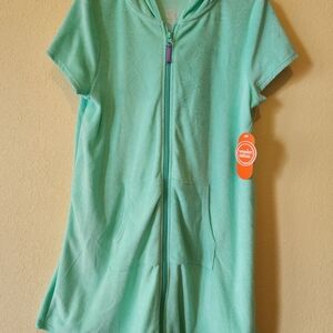 Wonder Nation Aqua Hooded Kids Dress